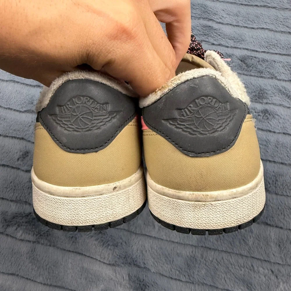 Nike Air Jordan 1 Retro Low NS Sherpa Fleece Beige Pink AQ0828-200 Womens 6.5